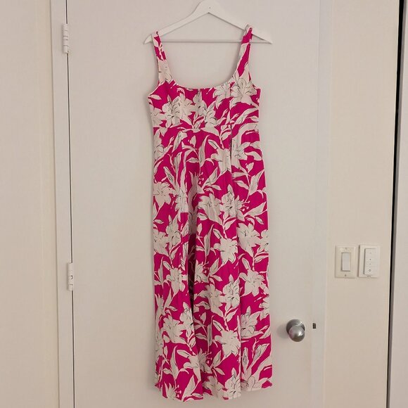 Zara Cotton Pink Maxi Dress Size 6 - Picture 2 of 4
